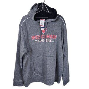 University of Wisconsin Badgers Box‎ Seat Hoodie XL Gray Pullover Sports NWT